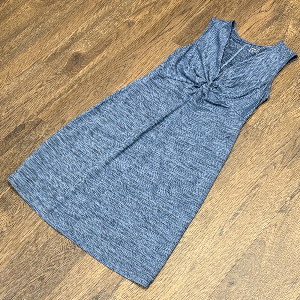 Eddie Bauer Blue Textured Midi Dress